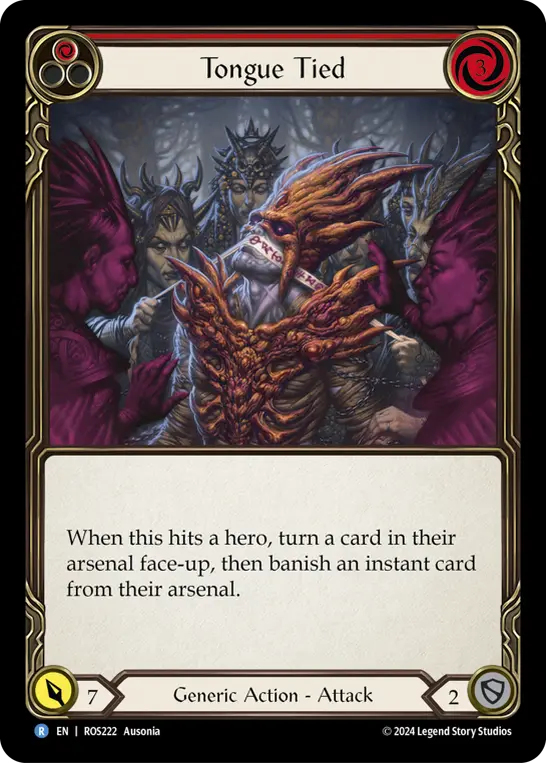 Tongue Tied RED ROS222 - Rosetta - Flesh and blood card
