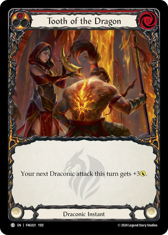 Tooth of the Dragon RED FNG021 - The Hunted Blitz Deck - Fang - Flesh and blood card