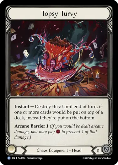 Topsy Turvy SAR004 - Silver Age Chapter 2 - Arakni, Web of Deceit - Flesh and blood card