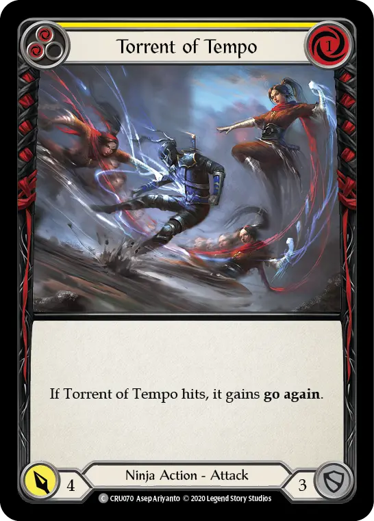 Torrent of Tempo YELLOW CRU070 - Crucible of War - Flesh and blood card