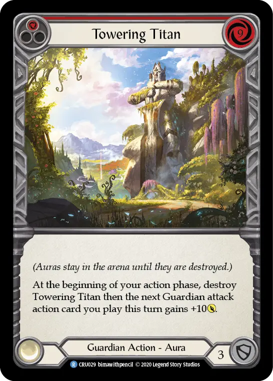 Towering Titan RED CRU029 - Crucible of War - Flesh and blood card