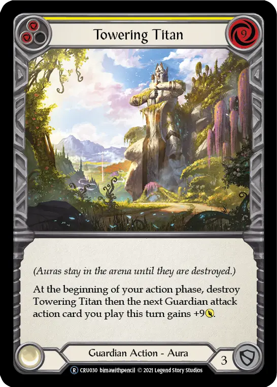 Towering Titan YELLOW U-CRU030-RF - Crucible of War - Unlimited - Flesh and blood card