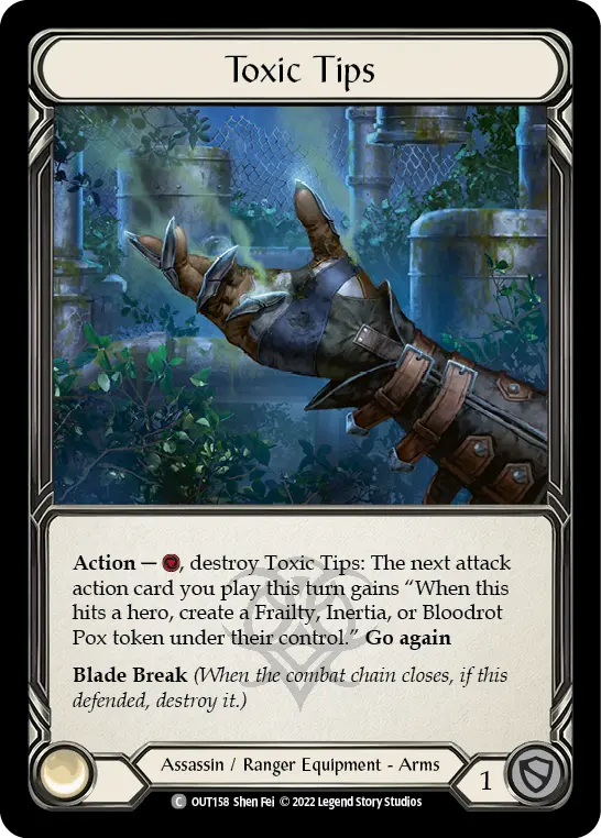 Toxic Tips OUT158 - Outsiders - Flesh and blood card