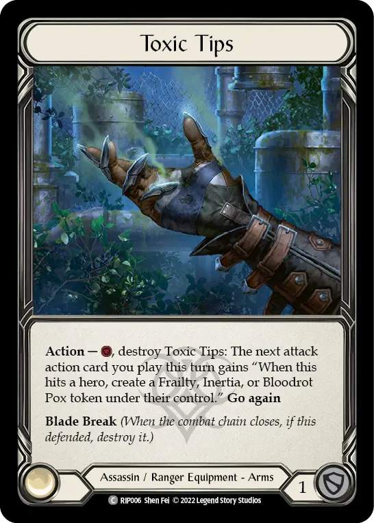 Toxic Tips RIP006 - Riptide - Blitz Deck - Flesh and blood card