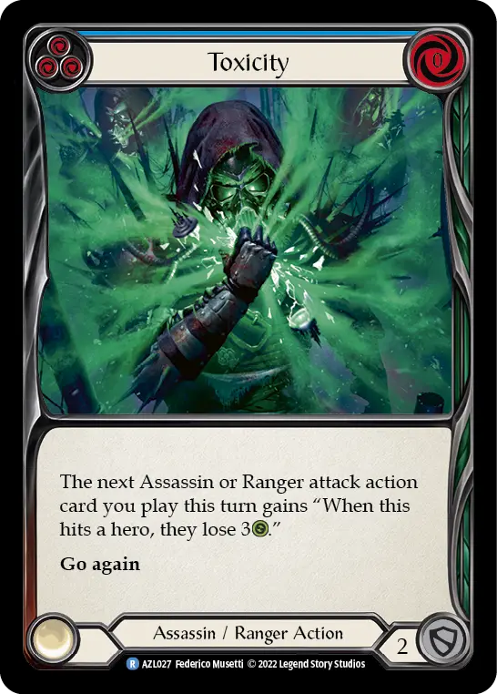 Toxicity BLUE AZL027 - Azalea - Blitz Deck - Flesh and blood card