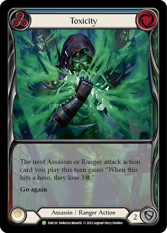 Toxicity BLUE FAB130-RF - Battle Hardened - Baltimore 2023 - Flesh and blood card