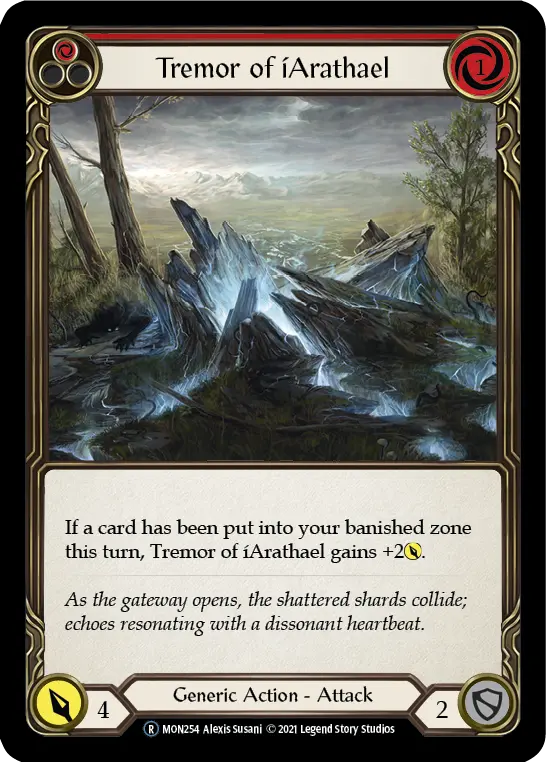 Tremor of íArathael RED U-MON254-RF - Monarch - Unlimited - Flesh and blood card