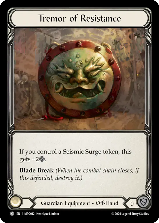 Tremor of Resistance MPG012 - Mastery Pack Guardian - Flesh and blood card