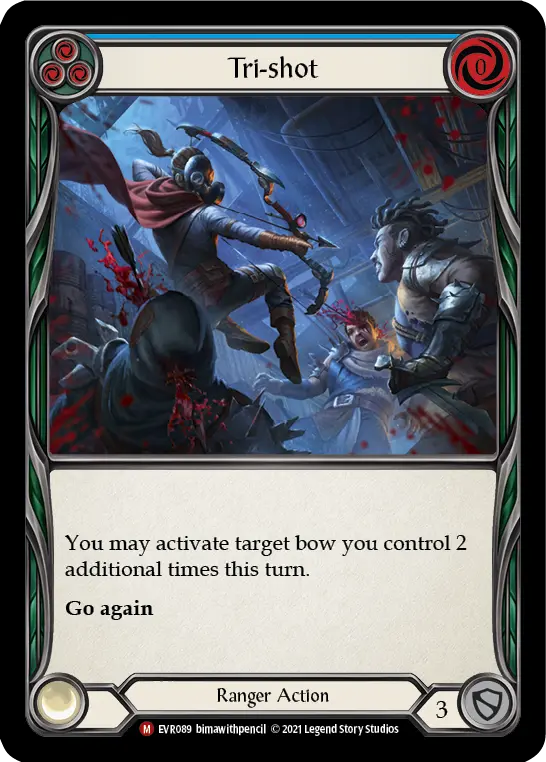 Tri-shot BLUE EVR089 - Everfest - Flesh and blood card