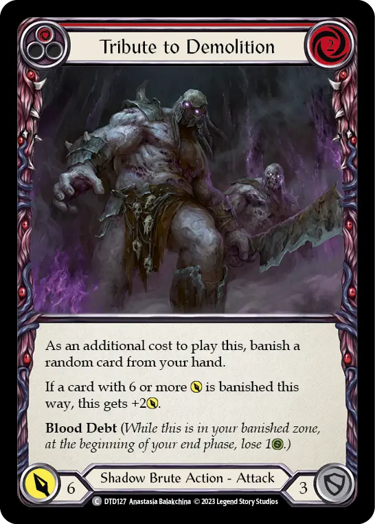 Tribute to Demolition RED DTD127 - Dusk till Dawn - Flesh and blood card