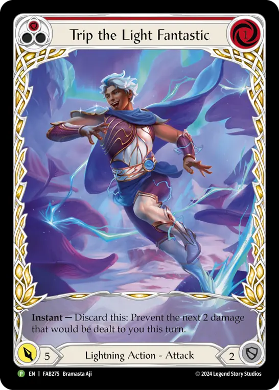 Trip the Light Fantastic RED FAB275-RF - Marketing - Alpha Investments Rosetta - Flesh and blood card