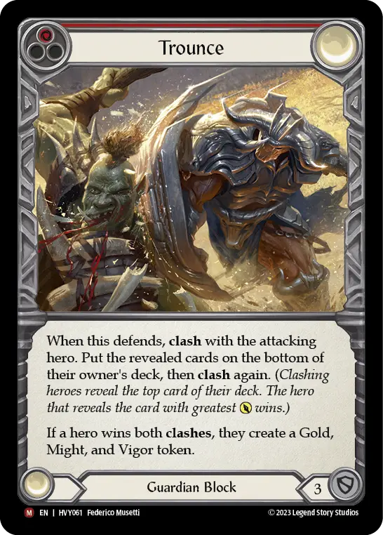 Trounce RED HVY061 - Heavy Hitters - Flesh and blood card