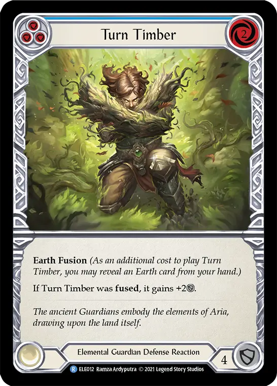Turn Timber BLUE ELE012 - Tales of Aria - Flesh and blood card