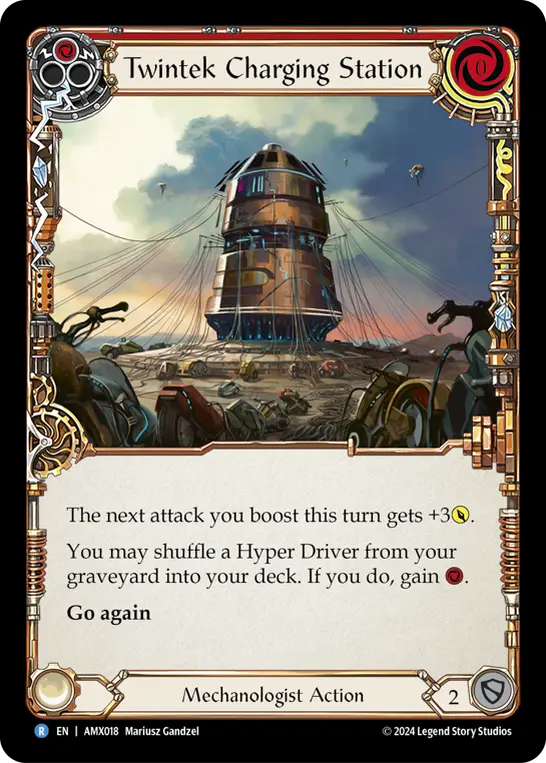 Twintek Charging Station RED AMX018 - Armory Deck - Maxx 'The Hype' Nitro - Flesh and blood card