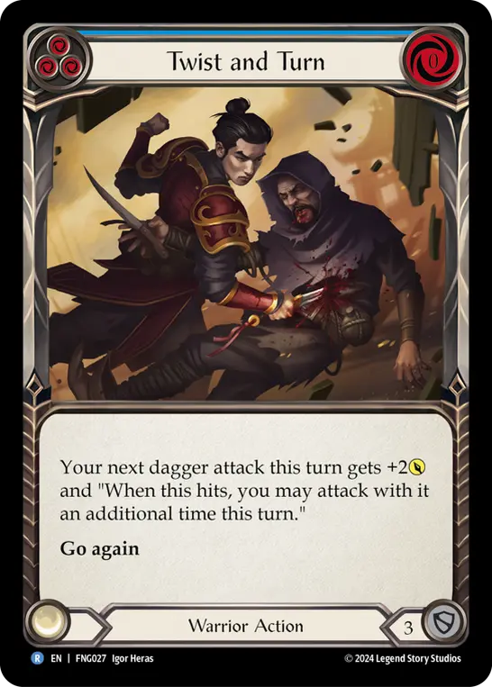 Twist and Turn BLUE FNG027 - The Hunted Blitz Deck - Fang - Flesh and blood card