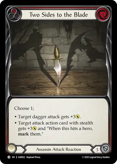 Two Sides to the Blade SAR022 - Silver Age Chapter 2 - Arakni, Web of Deceit - Flesh and blood card
