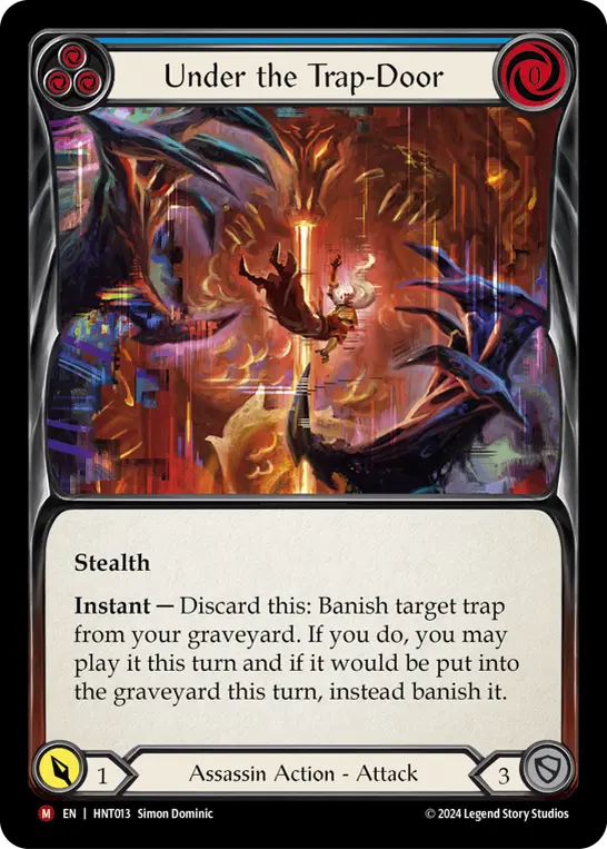 Under the Trap-Door BLUE HNT013 - The Hunted - Flesh and blood card