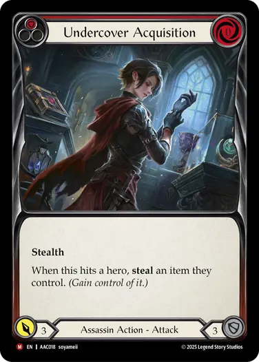 Undercover Acquisition AAC018 - Armory Deck - Arakni, 5L!p3d 7hRu 7h3 cR4X - Flesh and blood card