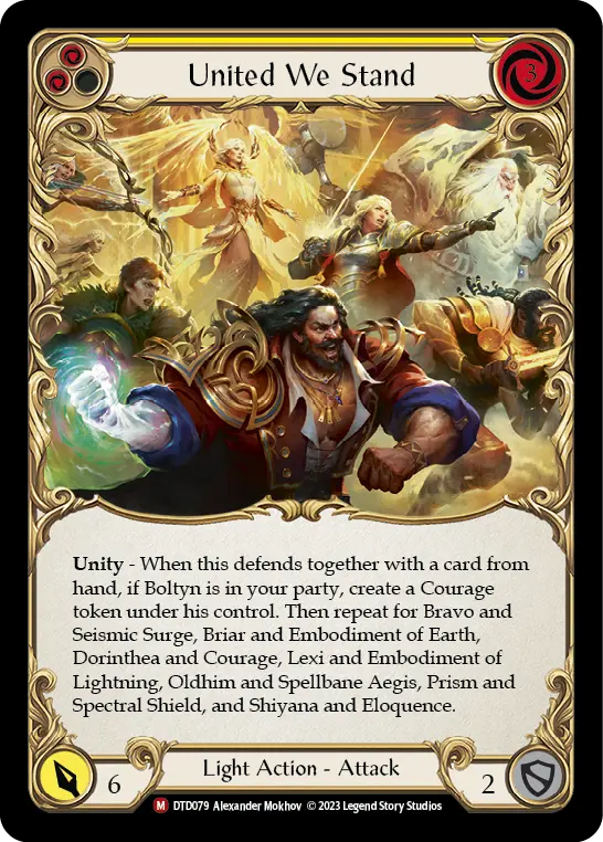 United We Stand YELLOW DTD079 - Dusk till Dawn - Flesh and blood card