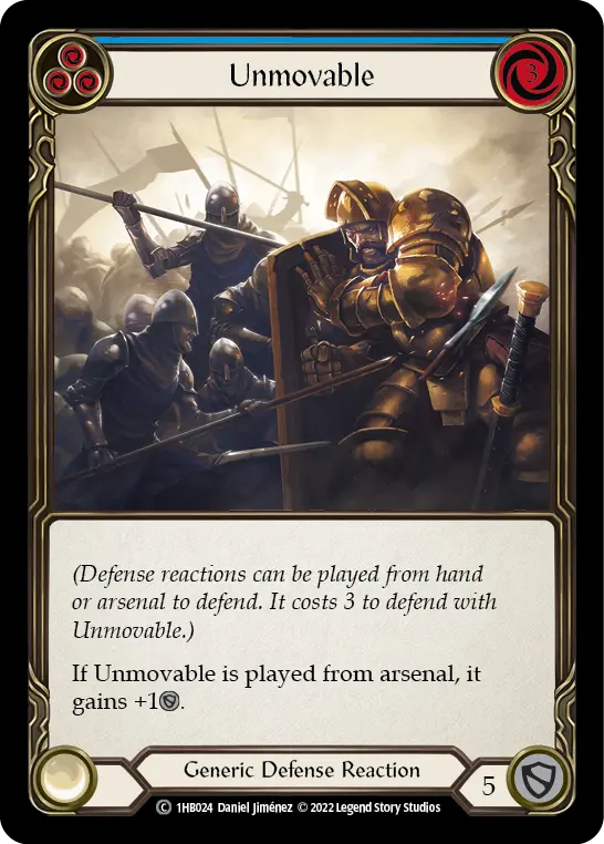 Unmovable BLUE 1HB024 - Bravo - Blitz Deck - Flesh and blood card