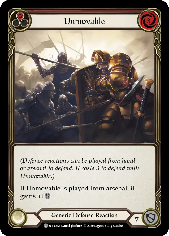 Unmovable RED U-WTR212-RF - Welcome to Rathe - Unlimited - Flesh and blood card