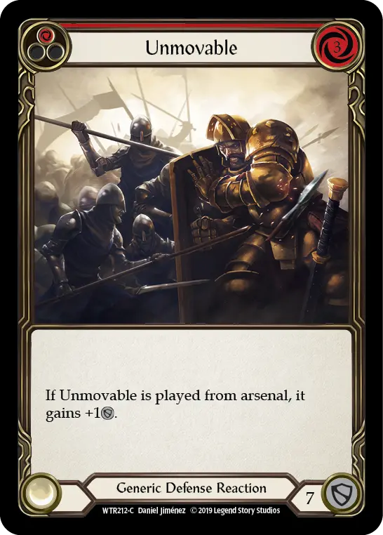 Unmovable RED WTR212-RF - Welcome to Rathe - Flesh and blood card