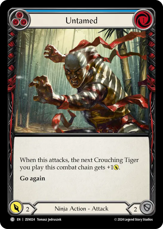 Untamed BLUE ZEN024 - Zen - Blitz Deck - Flesh and blood card