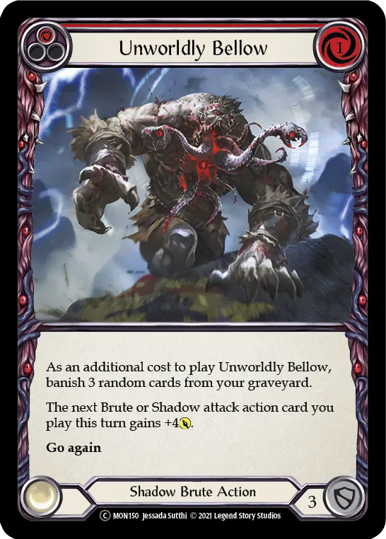 Unworldly Bellow RED U-MON150-RF - Monarch - Unlimited - Flesh and blood card