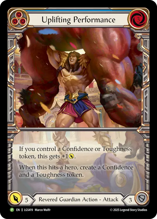 Uplifting Performance BLUE LGS419-CF - Pre-release - Super Slam - Flesh and blood card