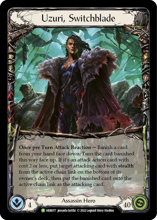 Uzuri, Switchblade HER077-CF - Road to Nationals - 2023 - Flesh and blood card