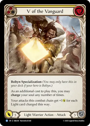 V of the Vanguard SBL030 - Silver Age Chapter 3 - Boltyn - Flesh and blood card