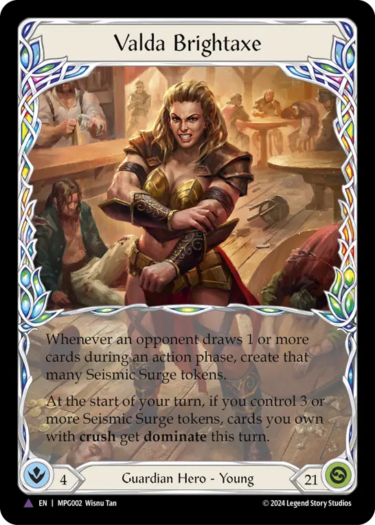 Valda Brightaxe MPG002-MV - Mastery Pack Guardian - Flesh and blood card