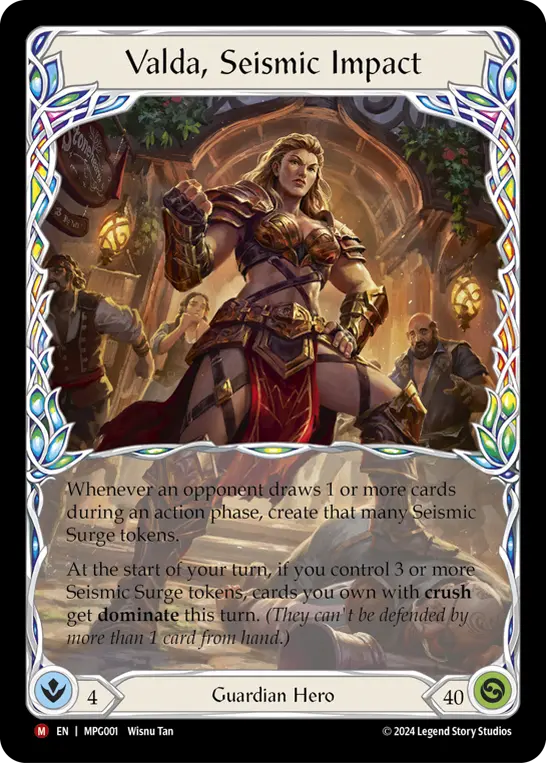 Valda, Seismic Impact MPG001 - Mastery Pack Guardian - Flesh and blood card