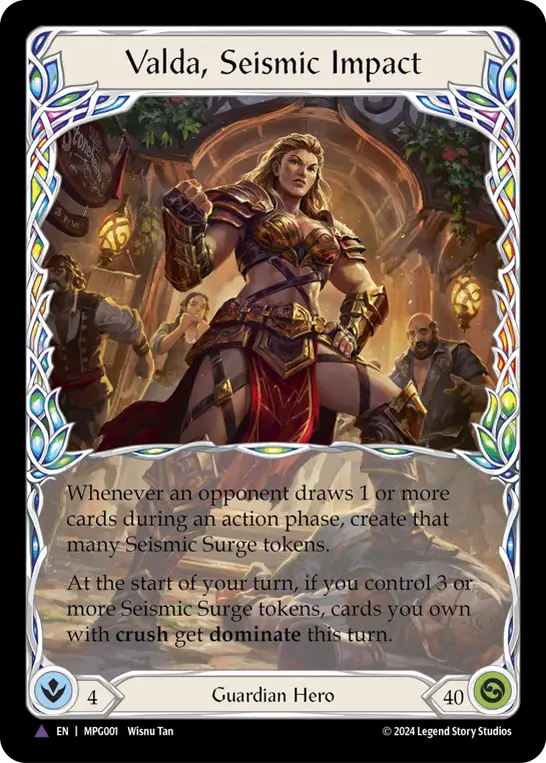 Valda, Seismic Impact MPG001-MV - Mastery Pack Guardian - Flesh and blood card