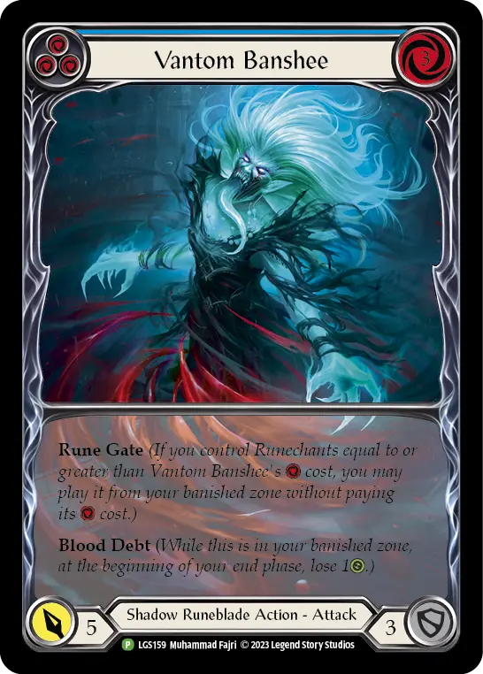 Vantom Banshee BLUE LGS159-RF - Armory - Season 10 - Flesh and blood card
