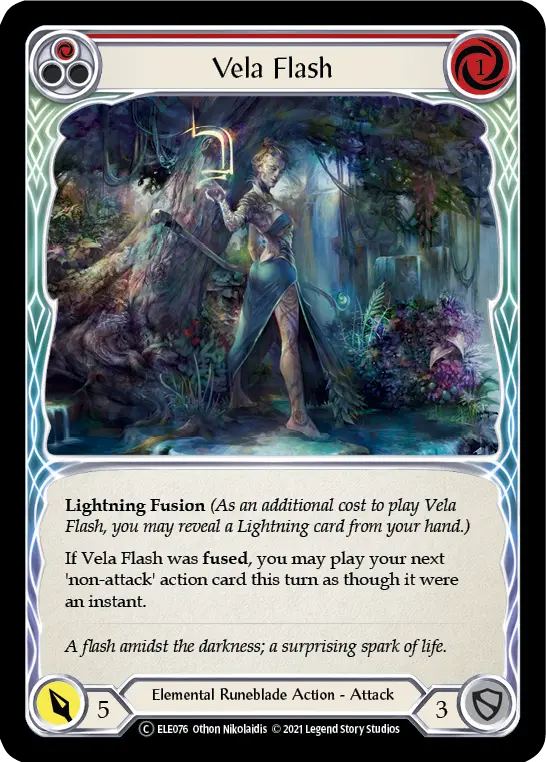 Vela Flash RED U-ELE076-RF - Tales of Aria - Unlimited - Flesh and blood card