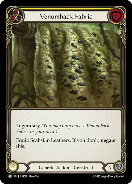 Venomback Fabric YELLOW LSS018-CF - Cosplay - 2024 - Flesh and blood card