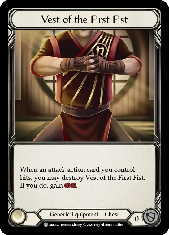Vest of the First Fist U-ARC152-RF - Arcane Rising - Unlimited - Flesh and blood card