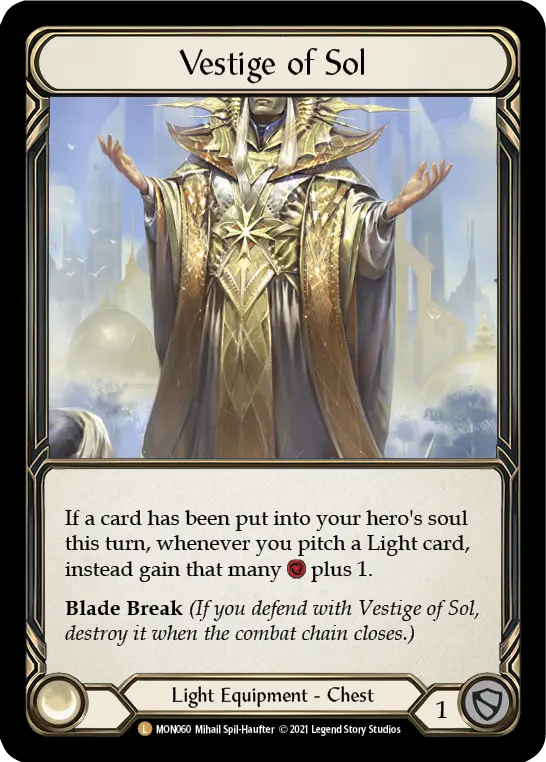 Vestige of Sol MON060-CF - Monarch - Flesh and blood card