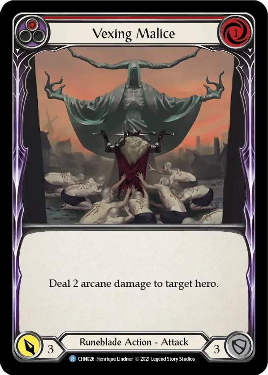 Vexing Malice RED CHN026 - Chane - Blitz Deck - Flesh and blood card