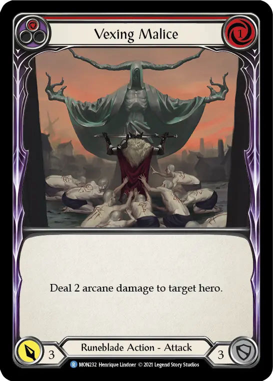 Vexing Malice RED MON232 - Monarch - Flesh and blood card