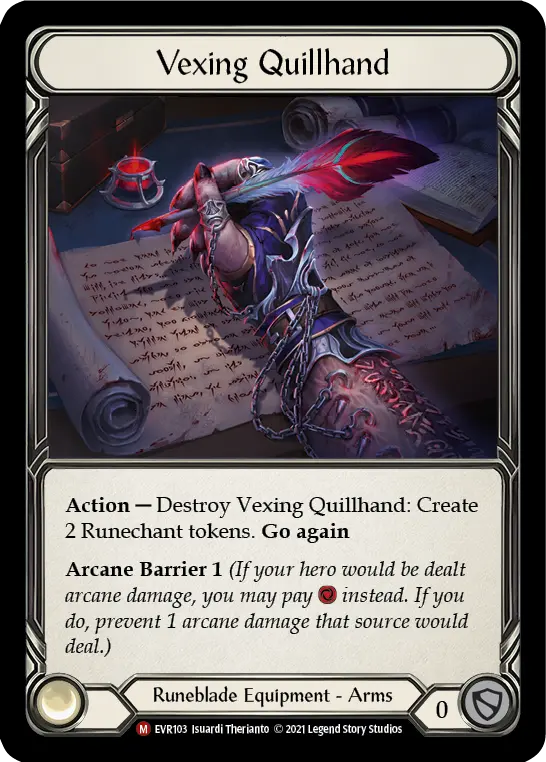 Vexing Quillhand EVR103 - Everfest - Flesh and blood card