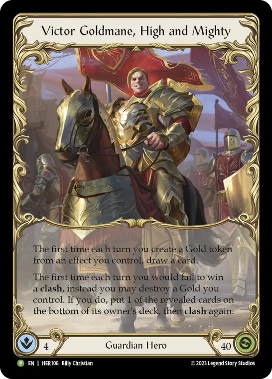 Victor Goldmane, High and Mighty HER106-RF - Road to Nationals - 2024 - Flesh and blood card