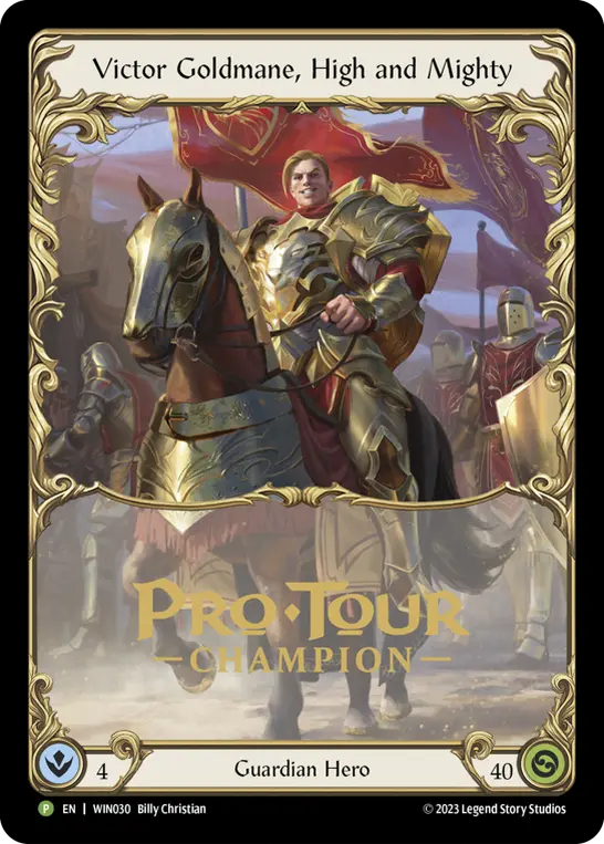 Victor Goldmane, High and Mighty WIN030-CF - Pro Tour Champion Cards - Heavy Hitters - Flesh and blood card