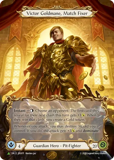Victor Goldmane, Match Fixer JDG071-MV - Judge Pack - Season 10 - Flesh and blood card