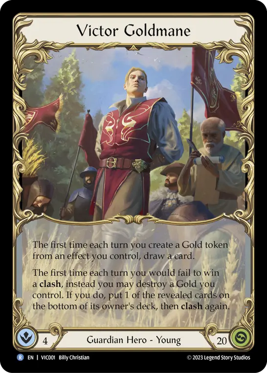Victor Goldmane VIC001-RF - Victor - Heavy Hitters Blitz Deck - Flesh and blood card