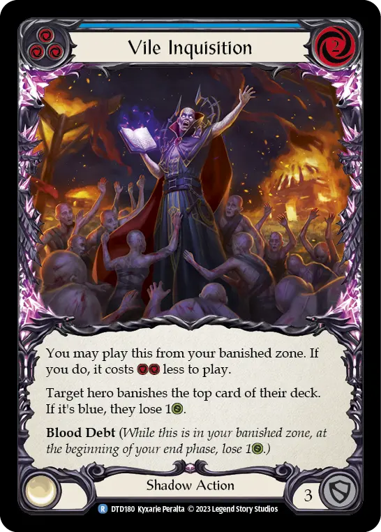 Vile Inquisition BLUE DTD180 - Dusk till Dawn - Flesh and blood card