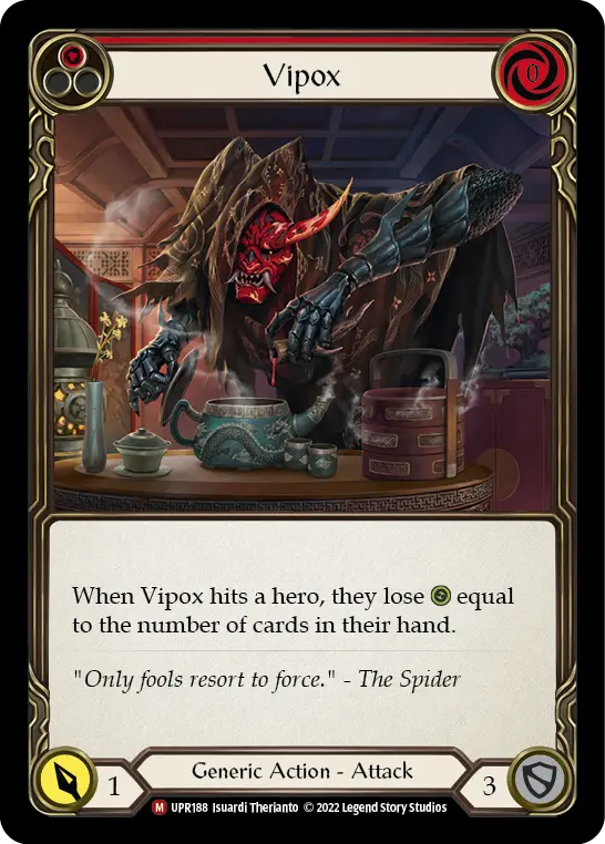 Vipox RED UPR188 - Uprising - Flesh and blood card