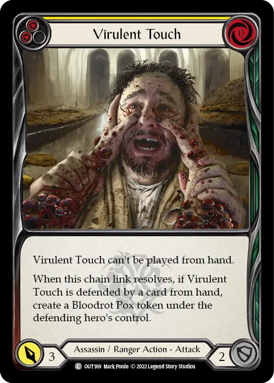 Virulent Touch YELLOW OUT169 - Outsiders - Flesh and blood card