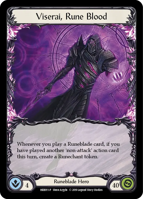 Viserai, Rune Blood HER011-CF - Premier Organized Play - Welcome to Rathe - Flesh and blood card